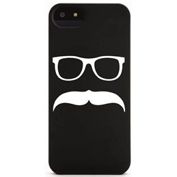 Moustache mit Brille 1 Handyaufkleber