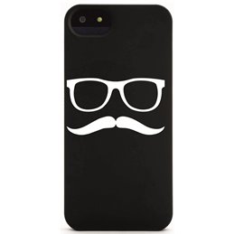 Moustache mit Brille 3 Handyaufkleber